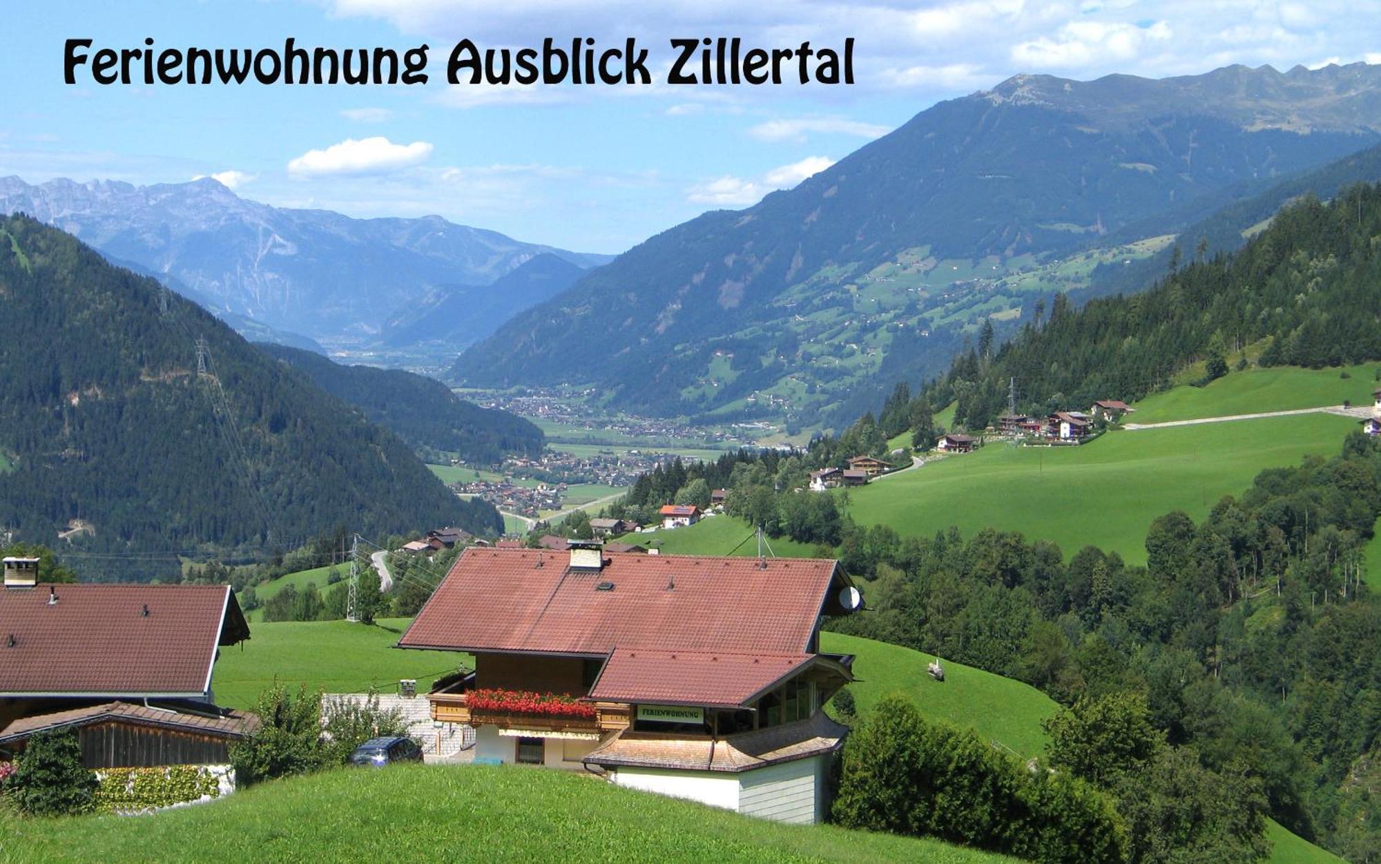 Ferienwohnung Ausblick Zillertal Hainzenberg Bagian luar foto